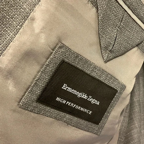Ermenegildo Zegna Blazer, Gray, Classic Luxury for Men, Timeless, 44” Chest